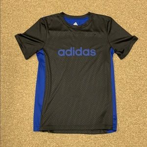Black and blue boys medium 10-12 Adidas shirt